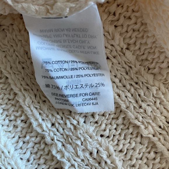 J. CREW Cream Knit Sweater Sz: XXS - Fits like a Small - Picture 8 of 9
